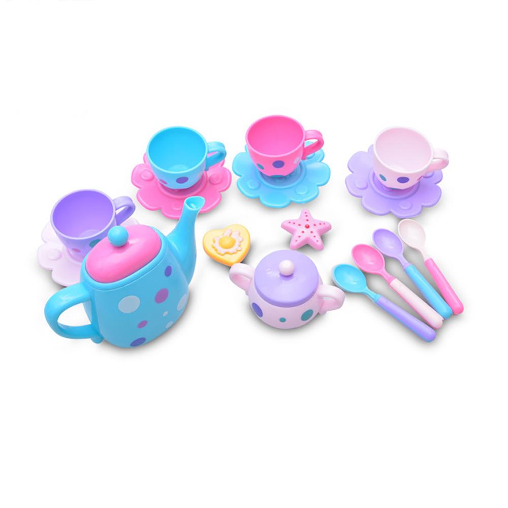 16Pcs Simulation Children Tea Party Teapot Cup Pretend Play Kitchen Toy Set Doll House Education Toy for Girl Kid