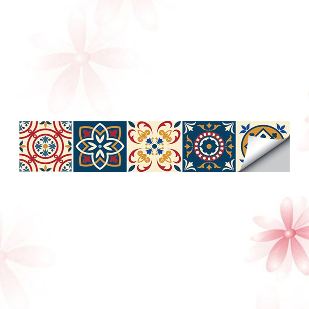 Splicing Wallpaper Border Sticker Simulation Tiles Waist Line Wall Sticker Self Adhesive Border Decal for Bathroom Ki