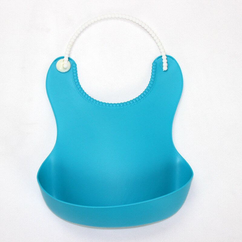 Washable Silicone Baby Bibs Waterproof Bibs Baby Boy Girl Apron Feeding Baby Bibs Burp Cloths for Children Feeding Care: Sky Blue