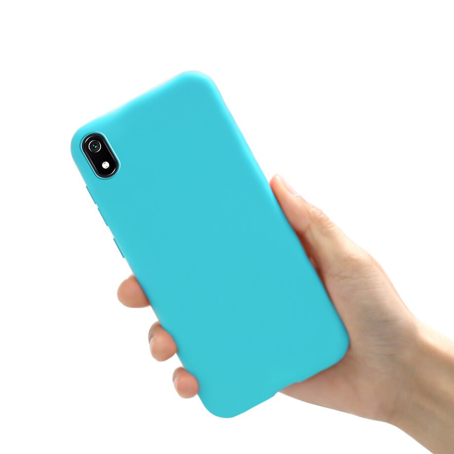 etui na telefon robić Xiaomi Redmi 9A matowy czarny pokrowiec silikonowy TPU miękkie etui tylna pokrywa dla Xiaomi Redmi 9A 9 A A9 etui Redmi9A: niebo niebieski