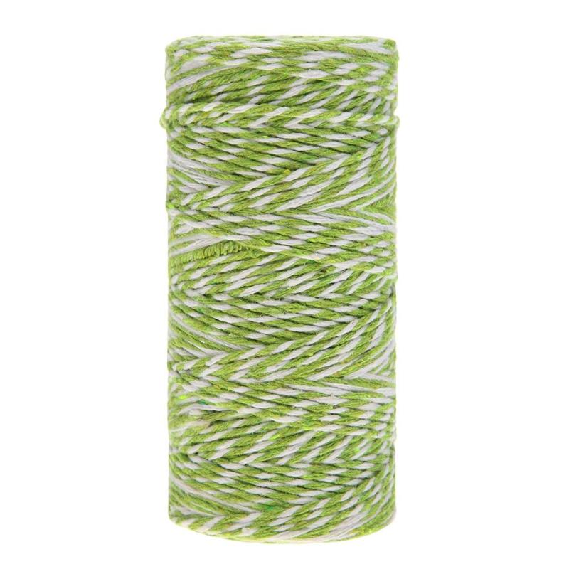 1 Roll 100 Meters 2Ply Cotton Twine DIY Weaving Handmade Craft String Rope: Green