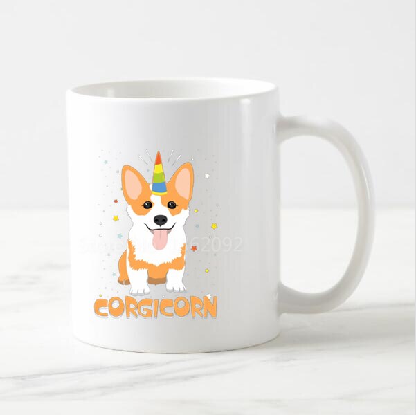 Funny Corgi Unicorn Coffee Mug Novelty Corgicorn Unicorn Mugs Tea Cup Cute Corgi Dogs Lovely Pet Lover Puppy Ceramic 11oz