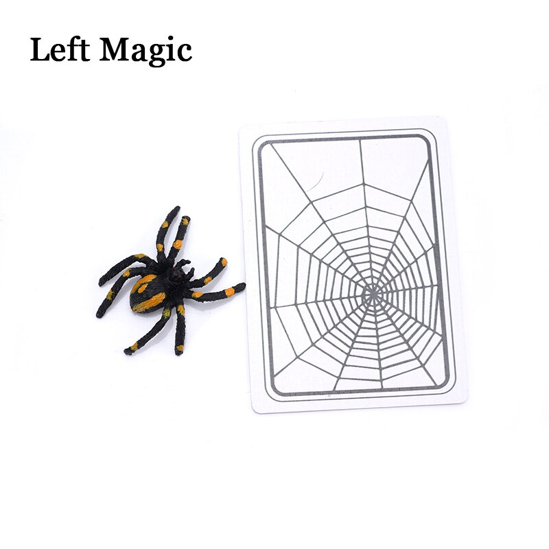 Spider And Net Magic Trick The Web Cards Toys Magician Gimmick Illusion Closed-Up Magia Props Halloween East To Do