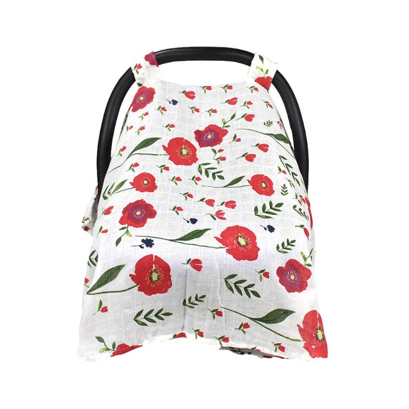 Multi-Gebruik Verpleging Cover Borstvoeding Sjaal Deken Baby Auto Stoelhoezen Puur Katoen Wandelwagen Luifel