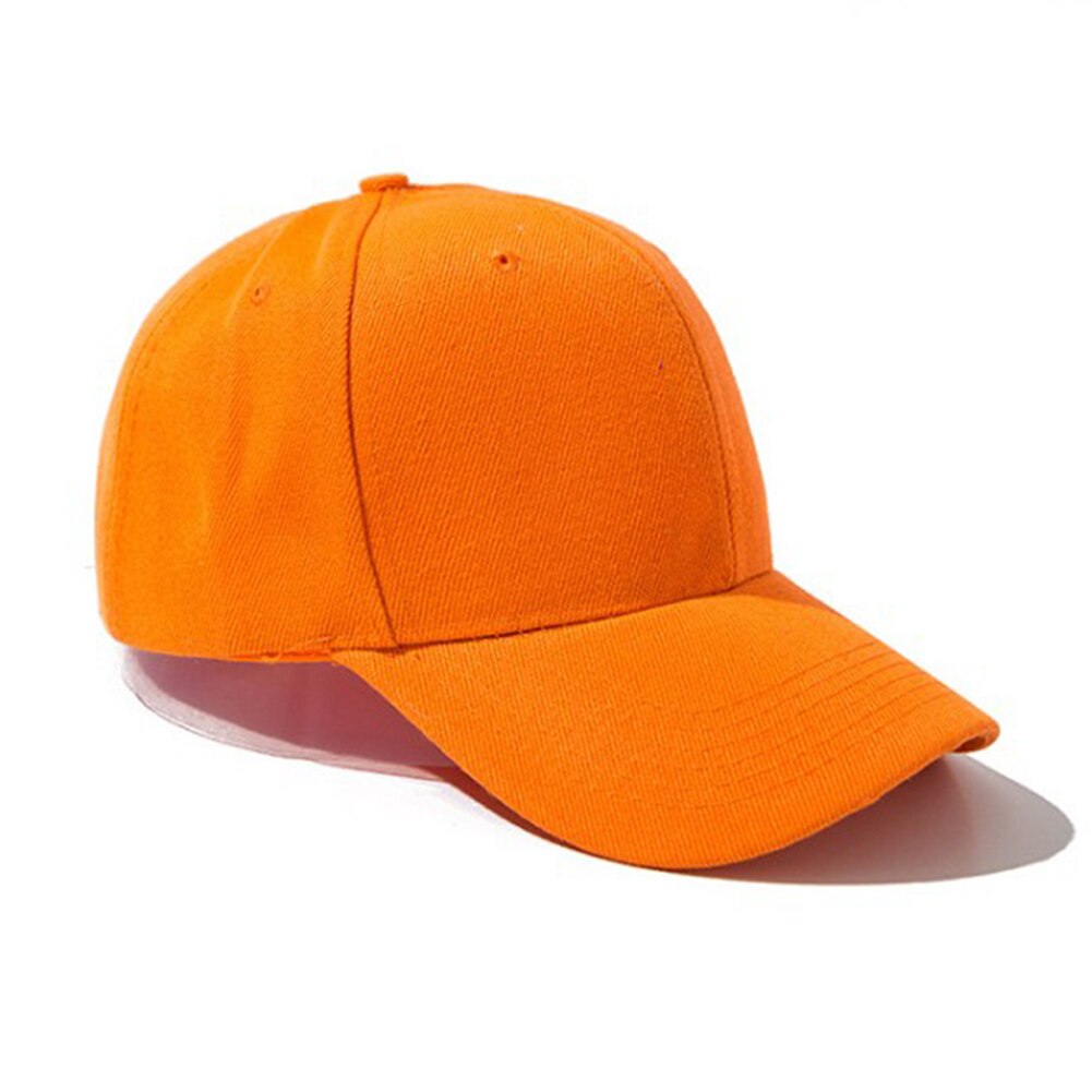 Sun orange Baseball Cap Plain Curved Sun Visor Hat Solid Color peaked caps Adjustable Dad caps Unisex Outdoor cap 2022: Orange