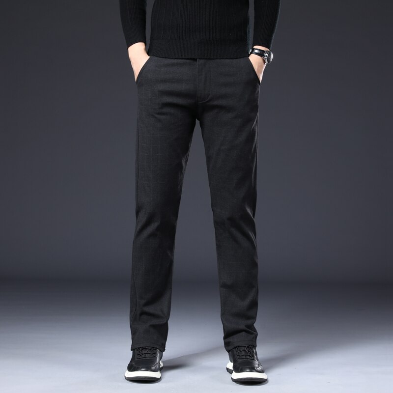 Lente herfst heren casual broeken merk zakelijke broeken herenkleding katoenen formele broeken heren