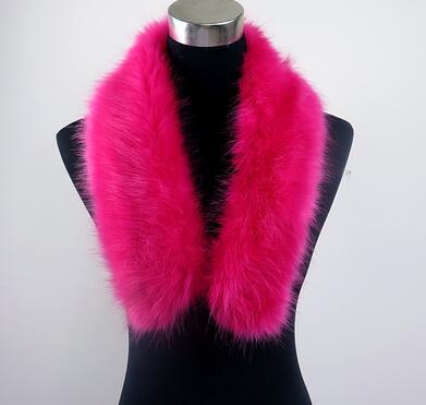 Bufanda de piel sintética de mapache, chal largo de piel, cuello de piel sintética, color rosa, chal de piel unisex para invierno