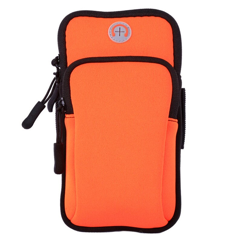 Multifunktionale outdoor-sport-armtasche, freizeit-armtasche, fitnessstudio-tasche, handytasche, schlüsselhalter für iphone x und samsung: Orange