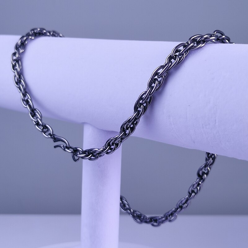 Made Out of Titanium (TA1/Gr1) Chain Necklace Handmade 7 MM Twist Chain