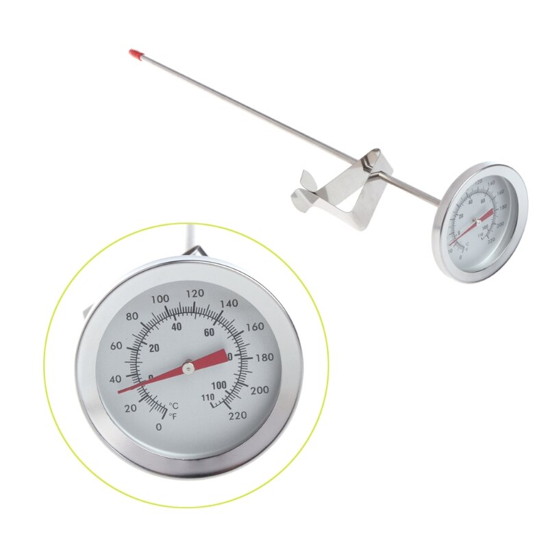 12" Stainless Steel Dial Thermometer Probe Homebrew Brew Kettle Temperature Measuring #0620