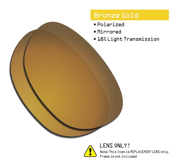 SmartVLT Polarized Replacement Lenses for Oakley Stringer Sunglasses - Multiple Options: Bronze Gold