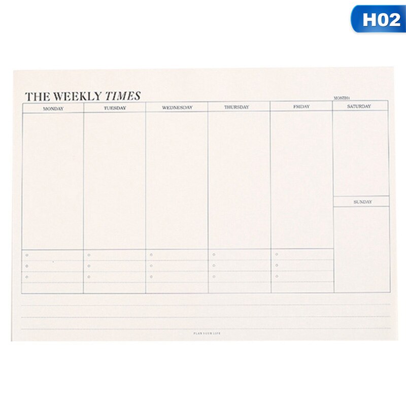 Planner Notebook Office Supplies School Stationery Monthly Weekly Planner 60 Inner Pages Day Planner Book Stationery: Weekly
