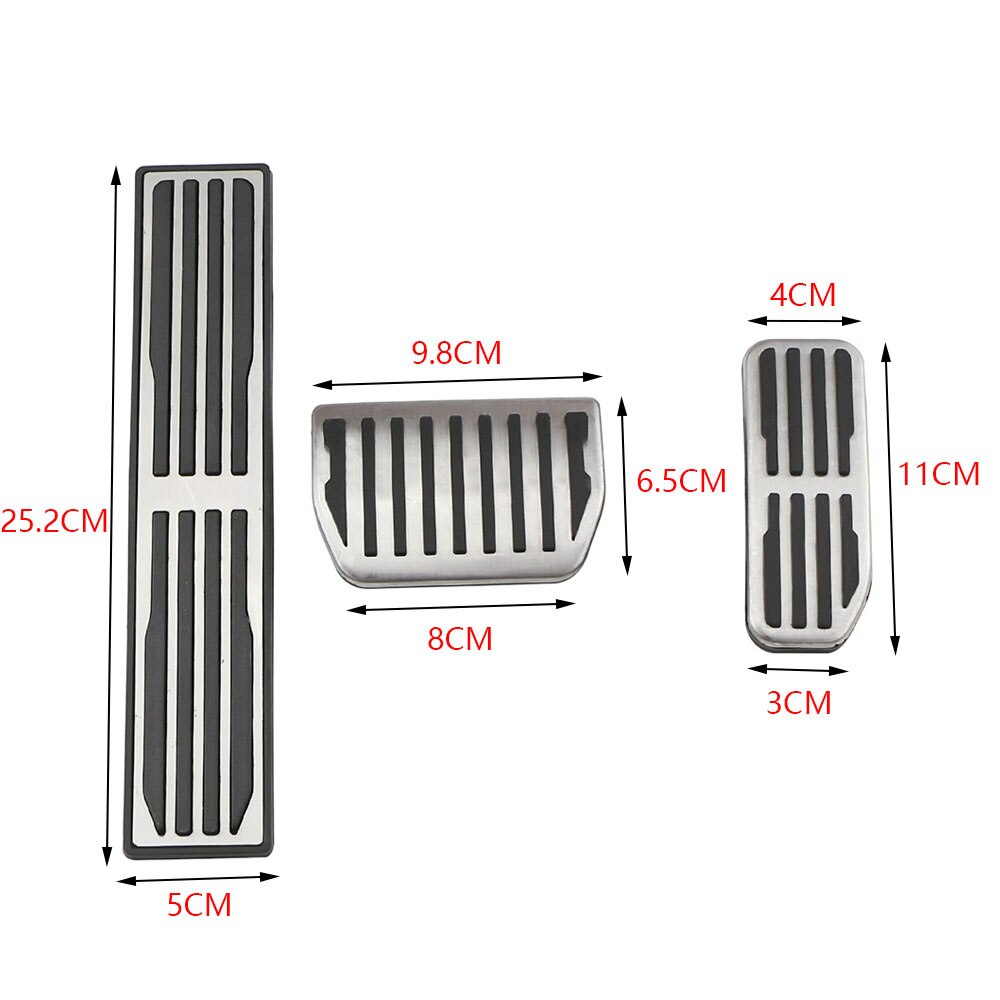 3 kpl/setti auton polkimet jaguarille  x760 xe  x260 xf x761 f- -tahtiin - automaattinen kaasujarrupolkimen kannen lepo pedaali -tarra
