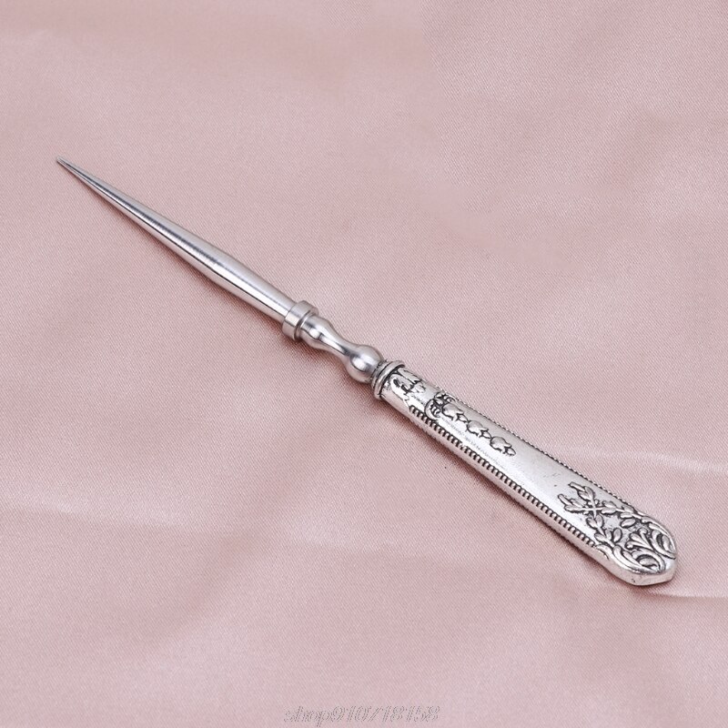 1 Set Vintage tijeras para bordado aguja caso dedal para coser punzón costura herramientas J13 21 . Exclusivo.