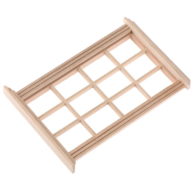 1Pcs 1:12 DIY Wooden Window Door Doll House Accessories Pretend Play Toy For Kids Doll House Furniture Simulation Miniatures: 11.5x8.3x2cm