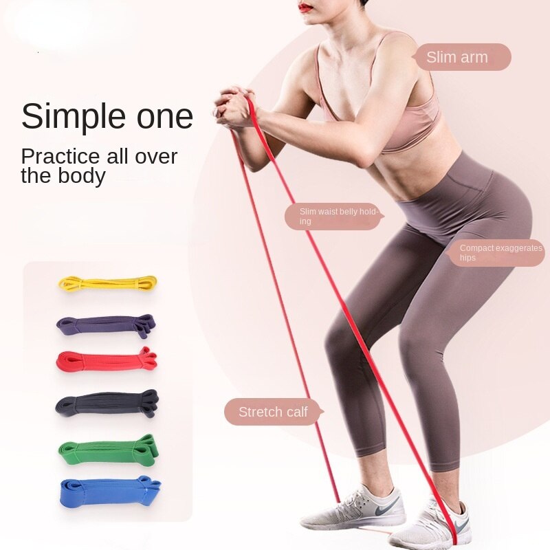 TPE Resistance Band Exercise Elastic Band Workout Ruber Loop Strength Pilates Fitness Equipment Training Expander Unisex