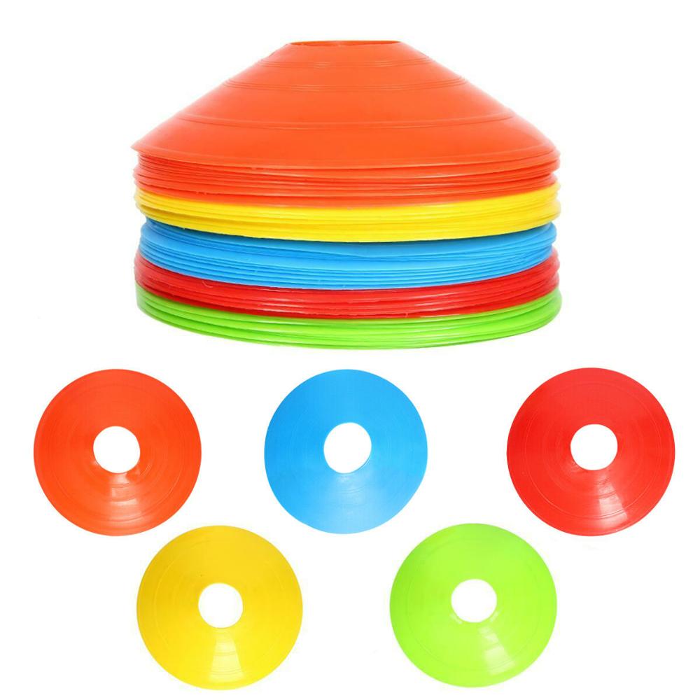 10Pcs/Set Football Training Sign Disc Cone Marking Plate Field Cone Marker Discs Soccer Training Accessories