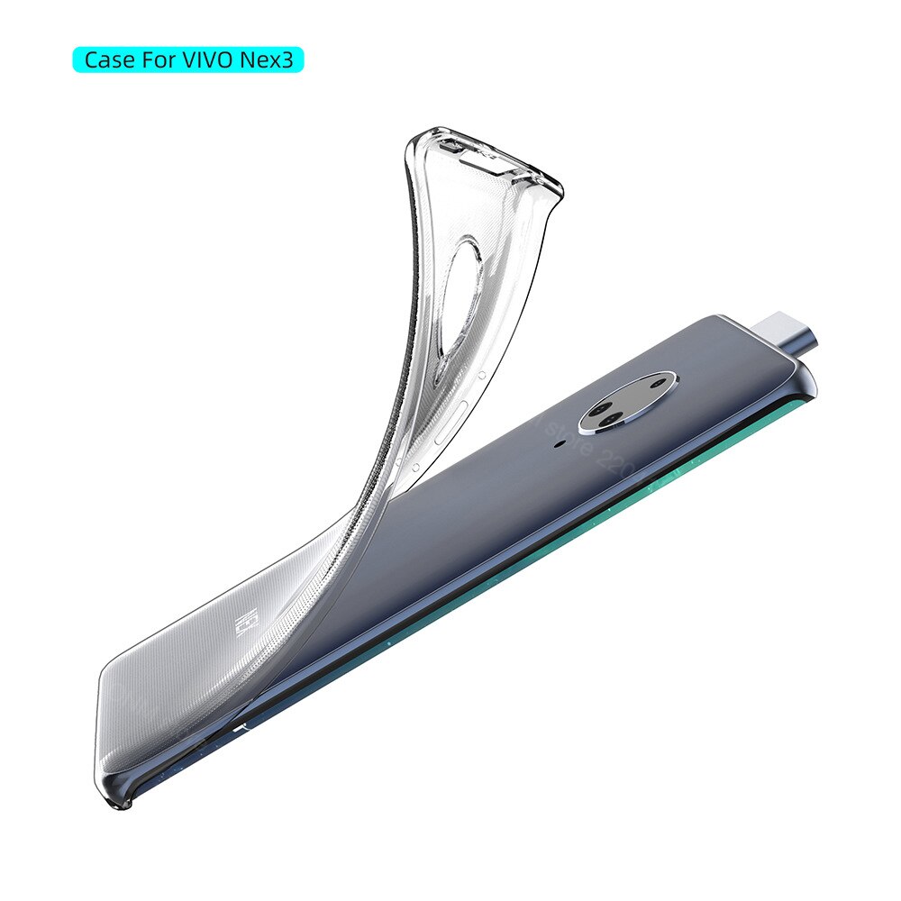 per Il caso di vivo NEX 3S 5G TPU silicone Trasparente Montato Cassa Molle Del Respingente per vivo NEX 3 5G Trasparente Della Copertura Posteriore