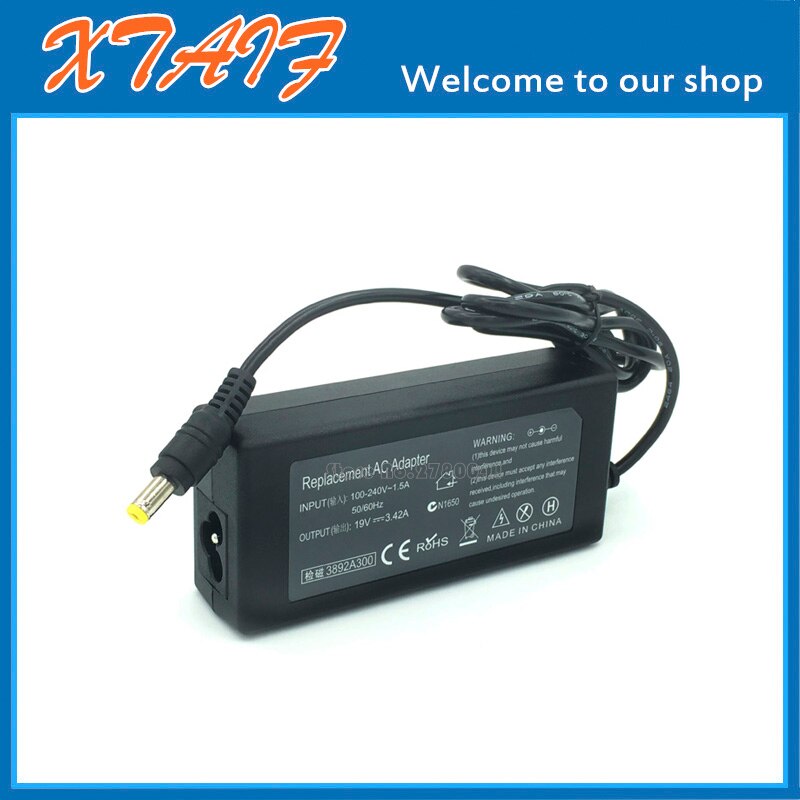 19v 3.42a 65w universell ac/dc nätadapter batteriladdare för acer emachines  e525 e625 e627 e725 laptop