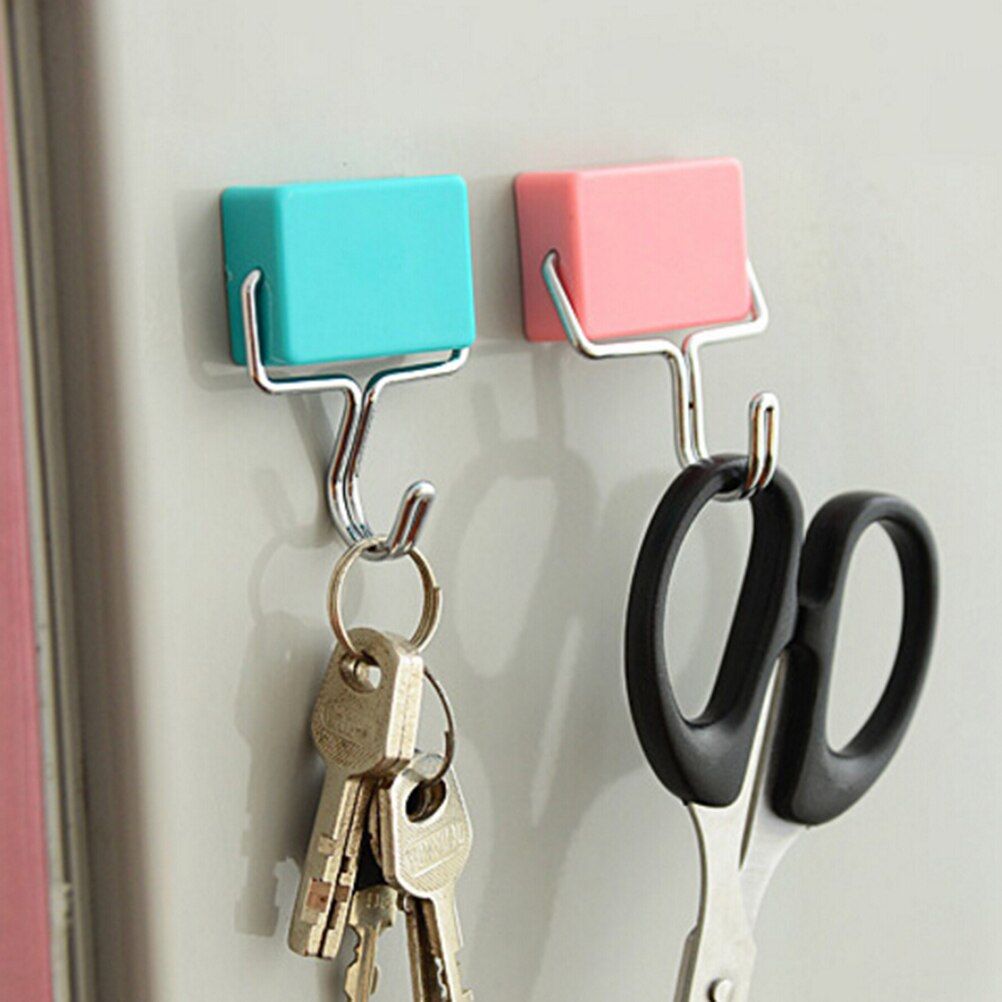 1PC Super Suction Magnetic Hooks To Hang Free Microwave Refrigerator Trace Nail Wall storage hook