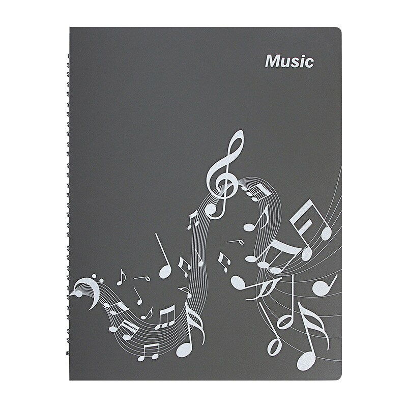 Feuille de papier A4 multicouche pour partition de musique, 40 Pages, format bobine, pratique, Piano, rangement de documents: Gray