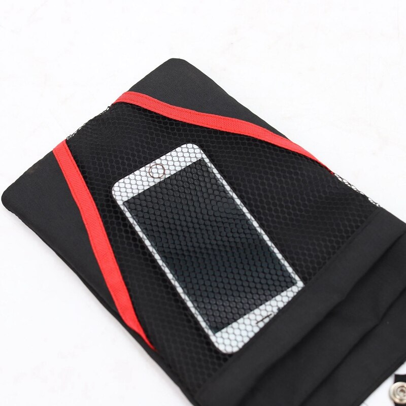 Bolsa de manillar de la bici frente Marco de tubo de ciclismo paquetes Scooter pequeña bolsa para teléfono móvil de clave pequeño artículos negro y rojo Edg.
