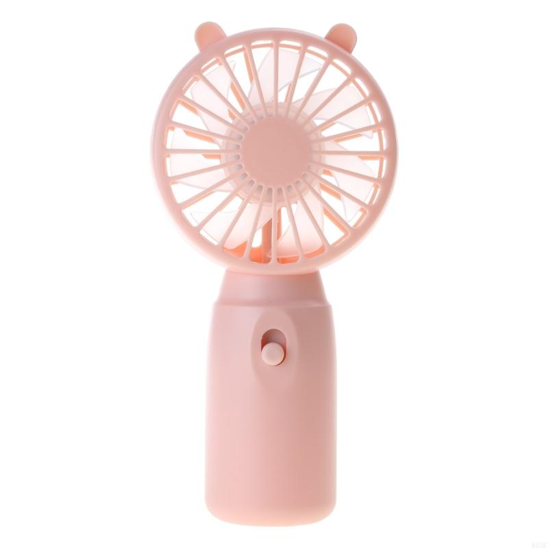 Mini ventola raffreddamento portatile R53C Piccola ventola alimentata a batteria AA per ufficio domestico: Colore rosa