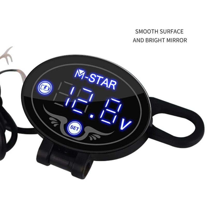 Digital Voltmeter Ammeter DC 12V/24V LED Amp Dual Digital Display Volt Meter Gauge Car Current Monitor Tester with Connect Wire