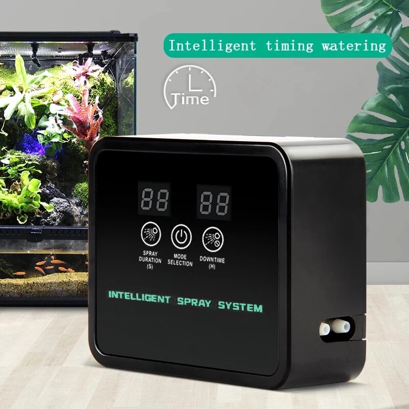 Touch Screen Sprinkler System Tropical Rain Forest Ecological Cylinder Sprinkler Automatic Watering Potted Garden Plant Sprayer