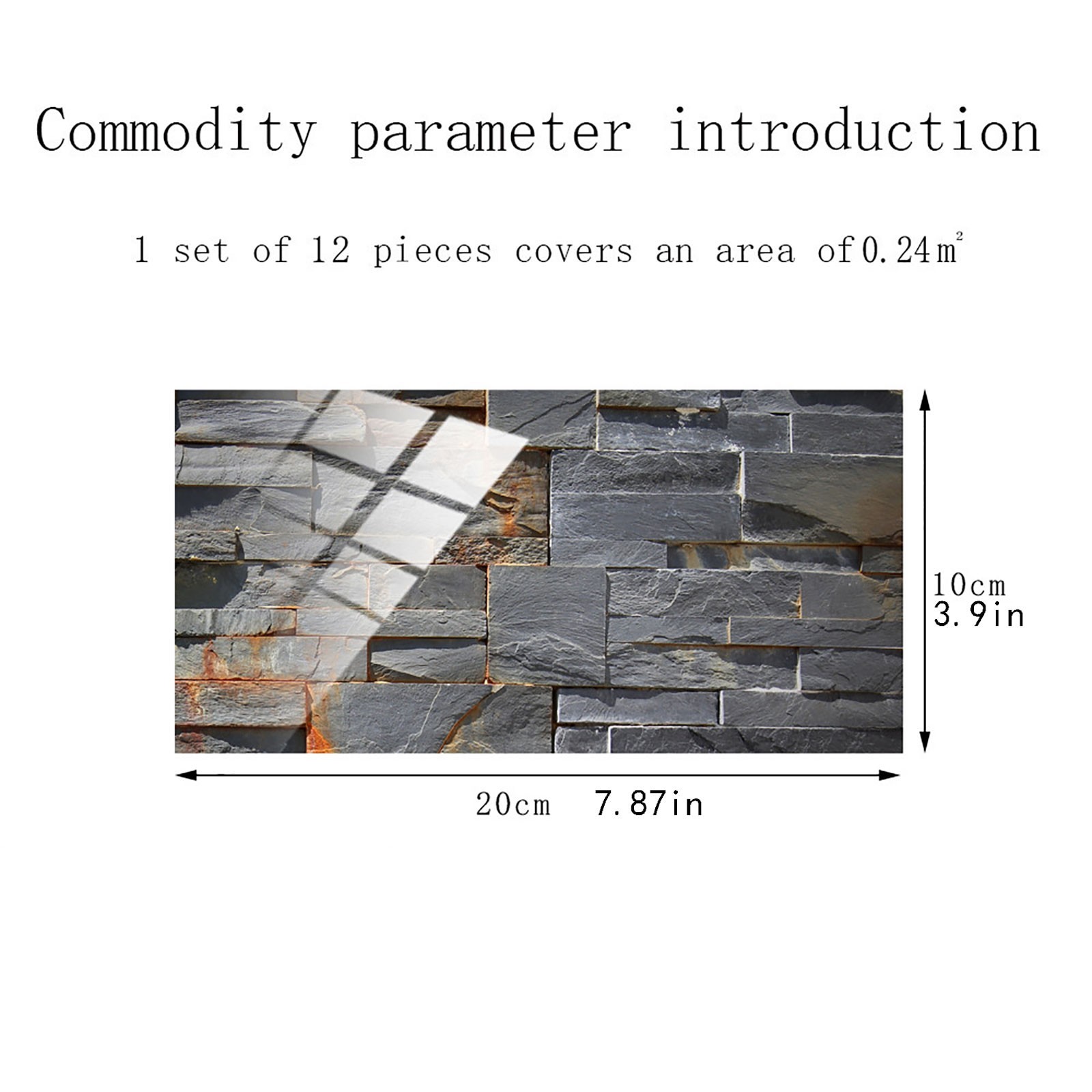 Marble Tile Stickers 12PCS 10x20cm DIY Self-Adhesive Wall Stickers Decor Bathroom Desk Wardrobe Waterproof PVC Wall Decals: D 12pcs
