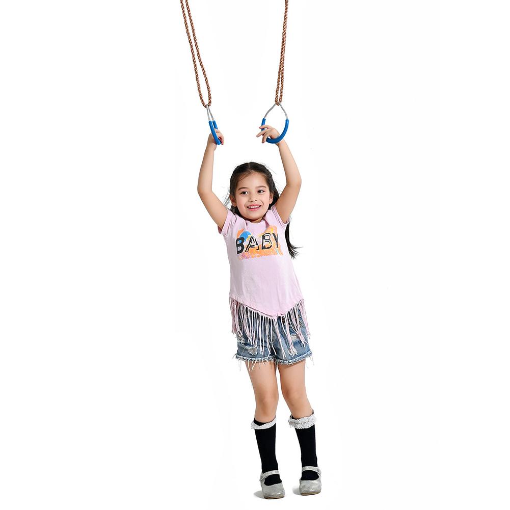 2 st utomhus inomhus lekutrustning fitness ringar barn trapets handskak swing gymnastiska ringar lekplats utrustning lekuppsättningar