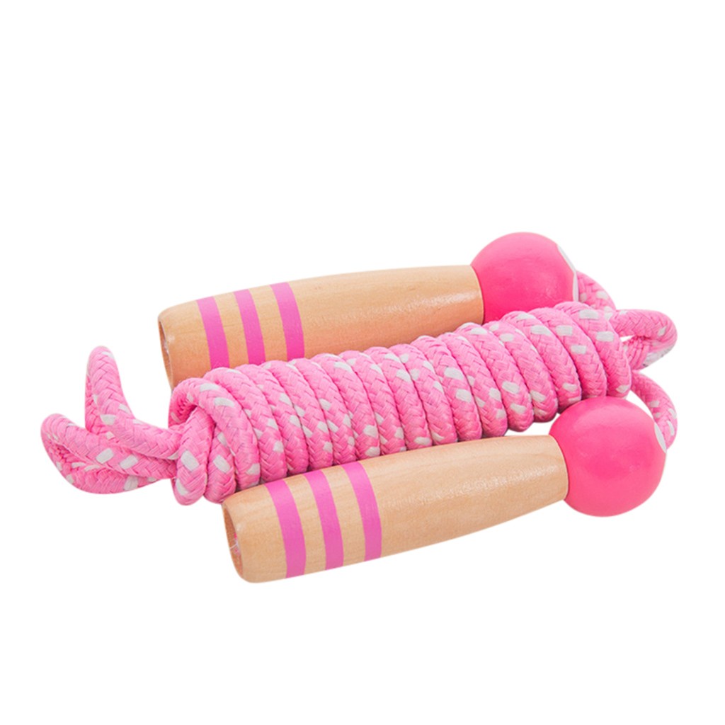 1PC Kids Jump Ropes Wood Handle Sport Bodybuilding... – Vicedeal