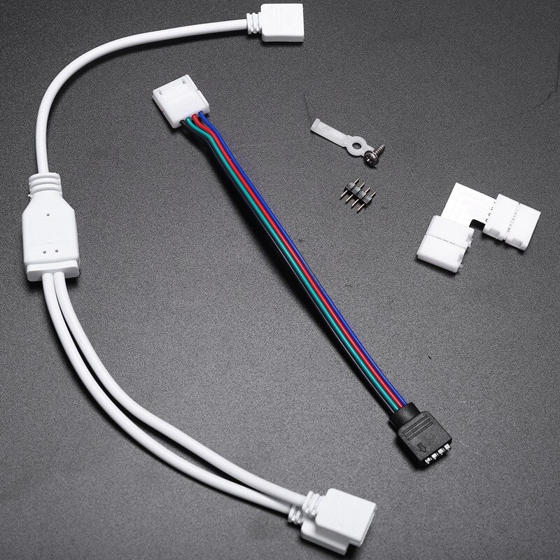 95Pcs Led Strip Licht Connector Kit Voor 5050 10Mm Rgb Led Light Strips Met Connectors Clips En Gereedschap