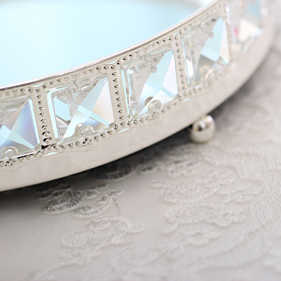 ROSE QUEEN 3158 metalen cake stand fruit glas plaat verzilverd 27 cm diameter cake pan bruiloft woondecoratie