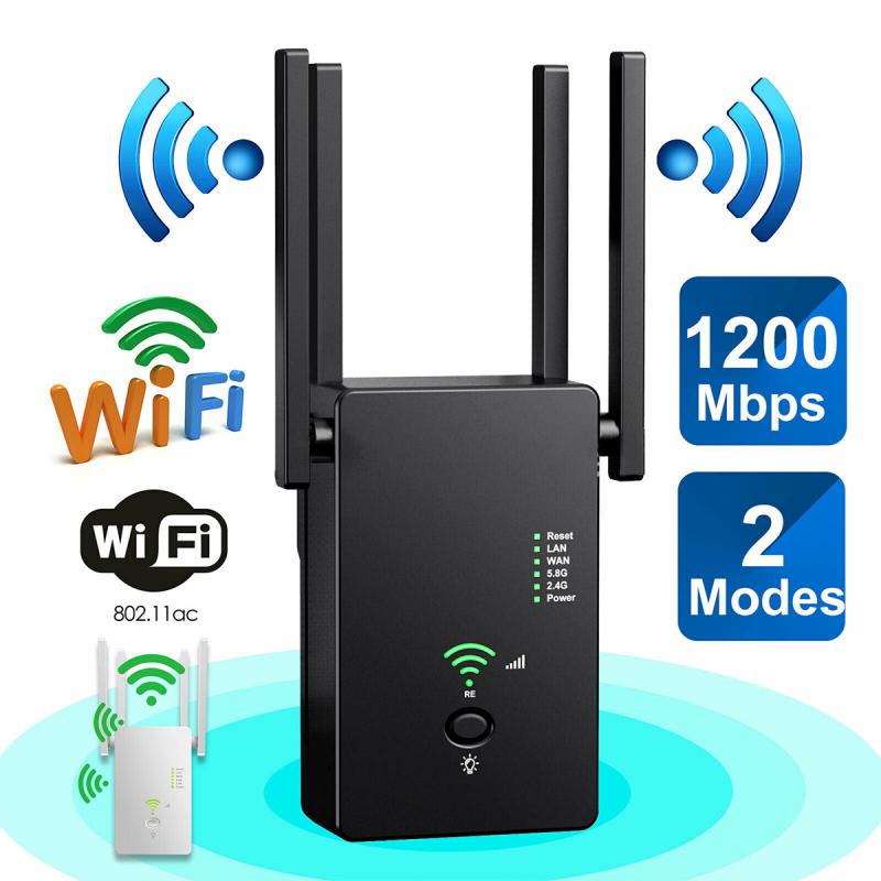 1200Mbps Dual Band 5Ghz Draadloze Wifi Repeater Krachtige Wifi Router Wifi Extender 867Mbps Antenne Lange Afstand Wlan wifi Versterker