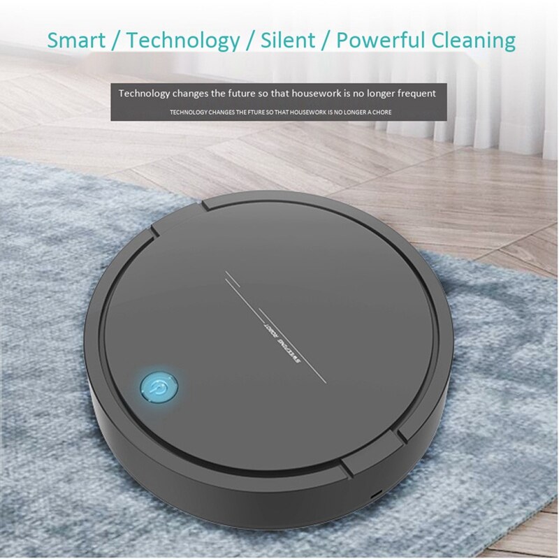 Automatic ing Robot Vacuum Cleaner USB Charging Cordless Vacuum Cleaner Cordless Robot Vacuum Robots Black