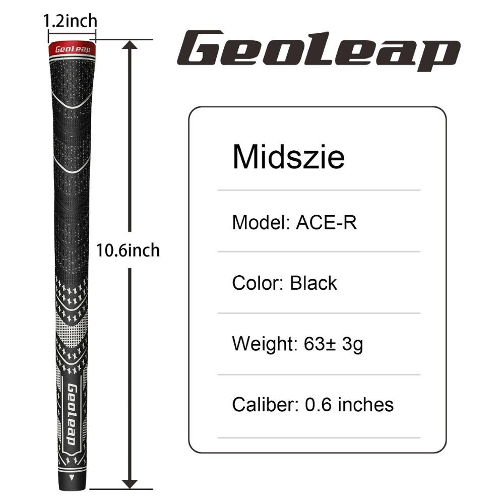 Geoleap golfgreb 13 stk / parti, rygrib ， multi sammensatte hybrid golfkølle greb, standard , 7 farve. fress: Sort