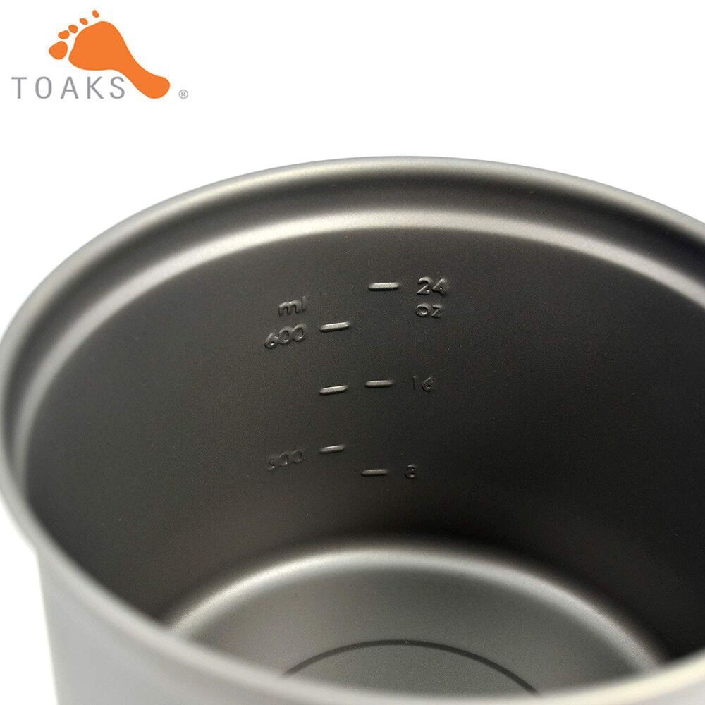 Toaks udendørs camping titanium cup 900ml ultralet titanium pot med låg og foldet håndtag pot -900-d115