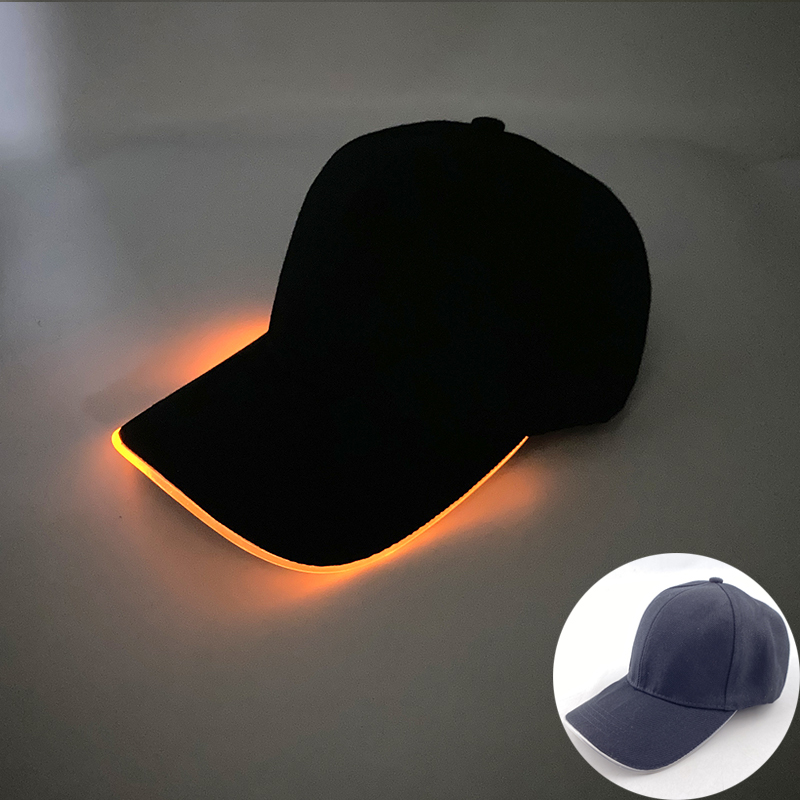 Sombrero de béisbol brillante con luz LED, gorra luminosa de Hip Hop para Rap, DJ, baile, club nocturno, Bar, accesorios de , suministros de sombrero de hip hop de neón: Verde menta