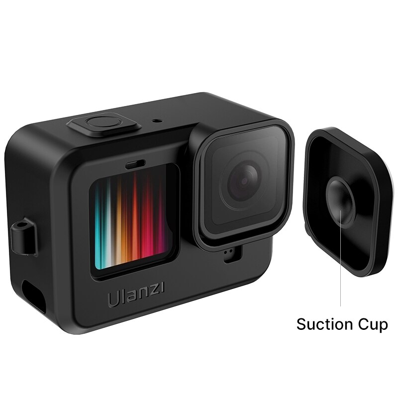 Ulanzi GoPro 9 10 Silicone Case for GoPro hero 9 10 black Protection Case Frame With Suction Cup Lanyard Camera Accessories