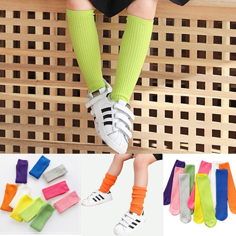 Süssigkeit Farbe Socken mädchen Kniehohe Lange socke einfarbige Socken Junge Mädchen freundlicher socken für Erwachsene