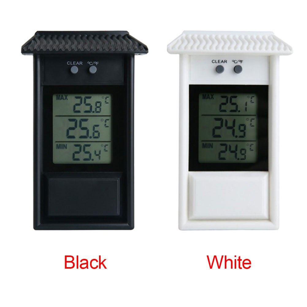 Buiten waterdichte wandmontage maximale minimale waarde lcd-scherm temperatuur thuis digitale thermometer hygrometer woonkamer binnen