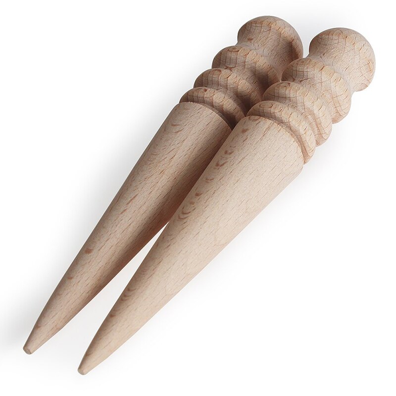 Bruñidor redondo de madera para cuero, cortador de bordes, herramienta de artesanía de cuero, cortador de bordes de 15cm