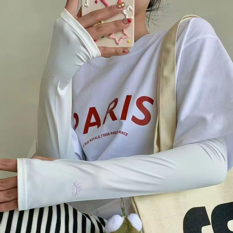 Women's Ice Sleeves, Summer Ice Silk Sun Protection Sleeves, UV Protection for Cycling and Driving, Loose Sun Protection Sleeves