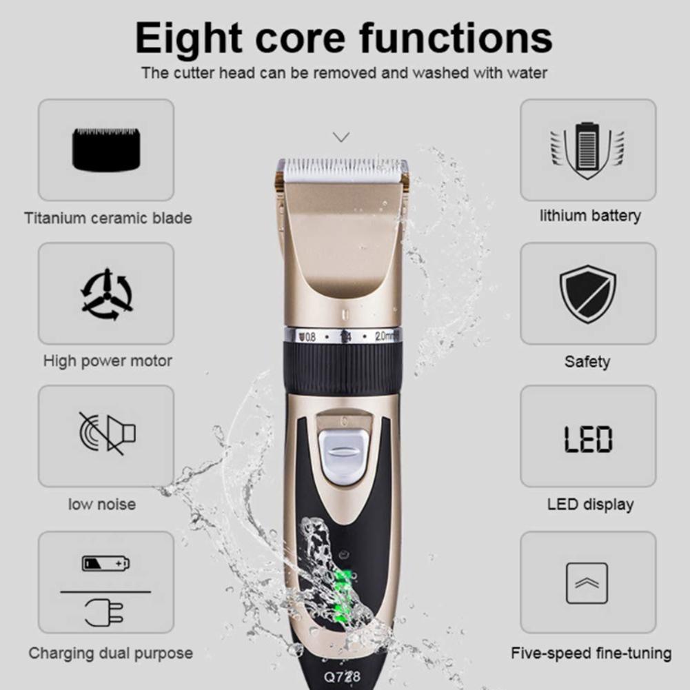 Hair Clipper Kit Hairdressing Hair Trimmer Set Rechargeable Electric Hair Clipper Kit with Guide Comb Cleaning