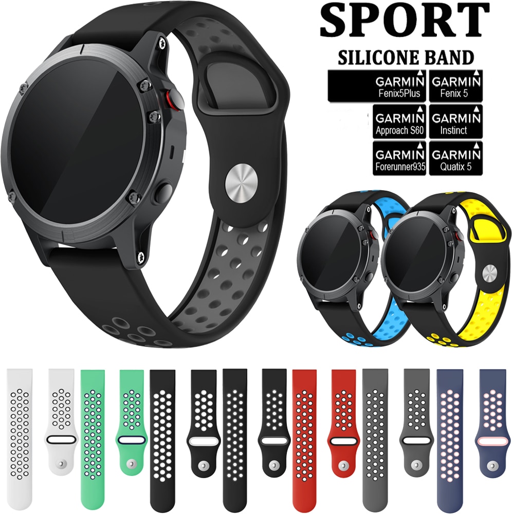 22mm Silikon Strap Quick Release Armband für Garmin Fenix 5/5 Plus/6/6Pro/Ansatz s60/Forerunner 935 Smart Uhr Sport Band