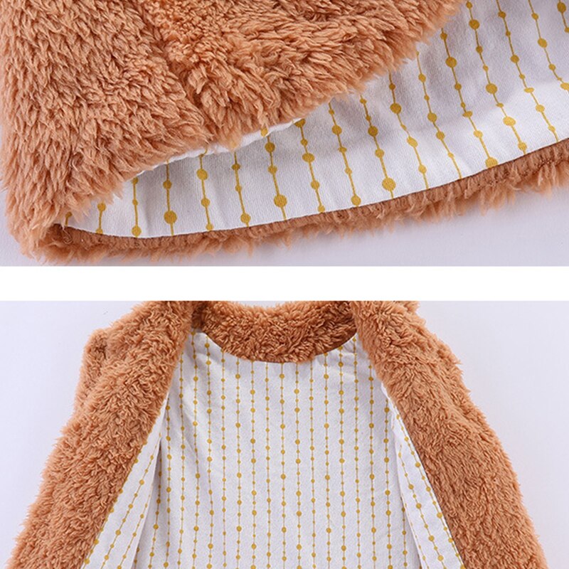 Hh Baby Herfst Wollen Vest Voor Meisjes Zachte Warme Katoenen Kleding Jongens Mode Mouwloze Kleding Kinderen Dikker Winter Vest Baby