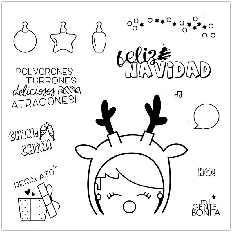9 timbres de dessin animé espagnol pour filles | Bon ami/timbre de bain Transparent pour bricolage, scrapbooking/artisanat de découpe d'album photo, pochoirs: 404533