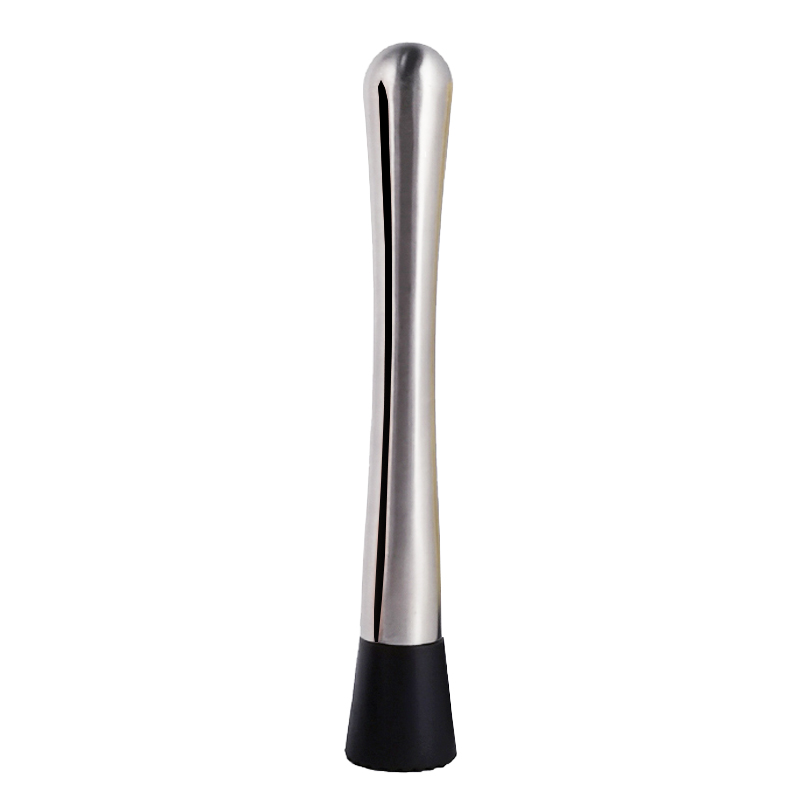 Outil de Bar pour Cocktail en acier inoxydable, filtre, bec verseur, cuillère à mélanger, couteau à chaîne, pinces à glace, tasse à mesurer, Shaker à Cocktail: Sliver Muddler