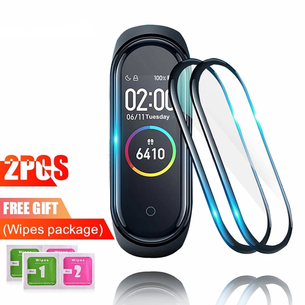 1/2/3/5PCS 3D Protective Glass for Xiaomi Mi Band 6 5 4 Screen Protector for Miband 6 5 4 Smart Watchband 4 band5 Soft Film